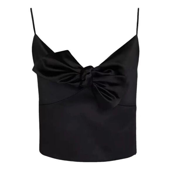 Maje NWOT Tie Front Crop Top - Picture 3 of 11